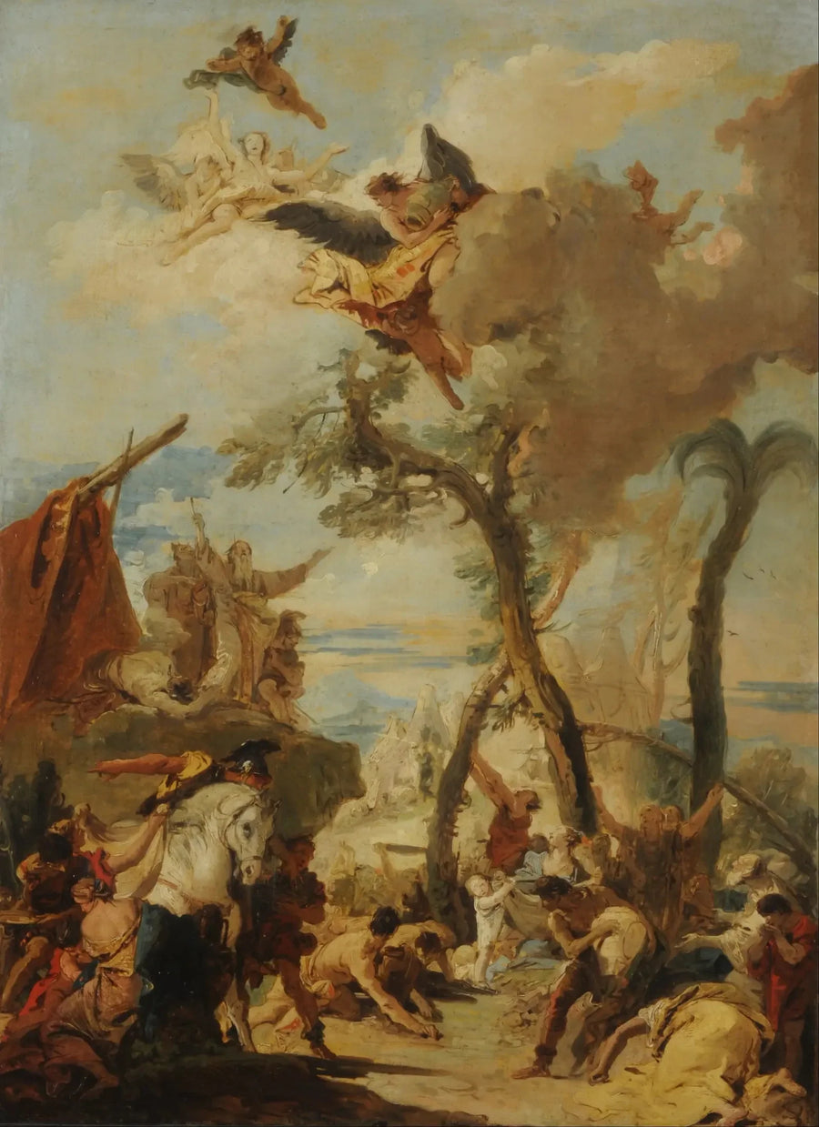 Die Hebräer, die die Manna in der Wüste sammeln - Giovanni Battista Tiepolo
