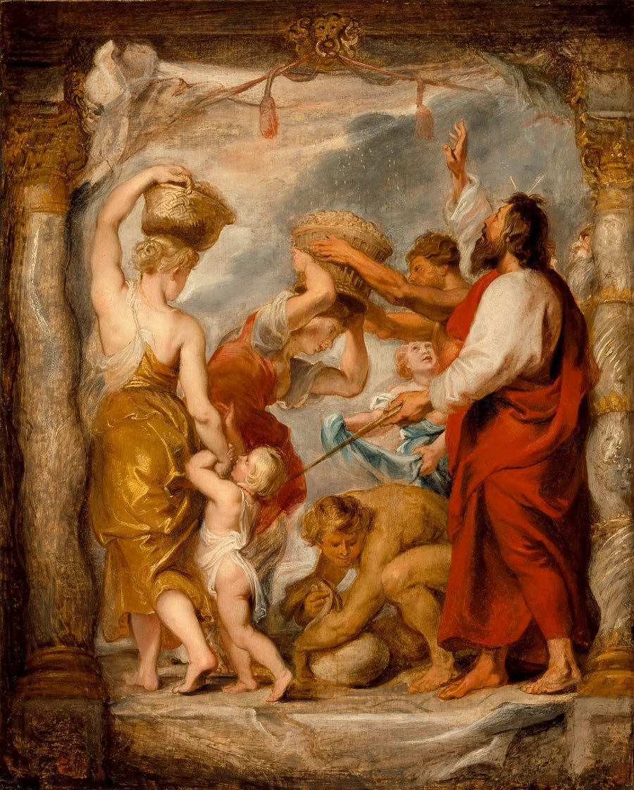 Die Israeliten sammeln das Manna in der Wüste - Peter Paul Rubens