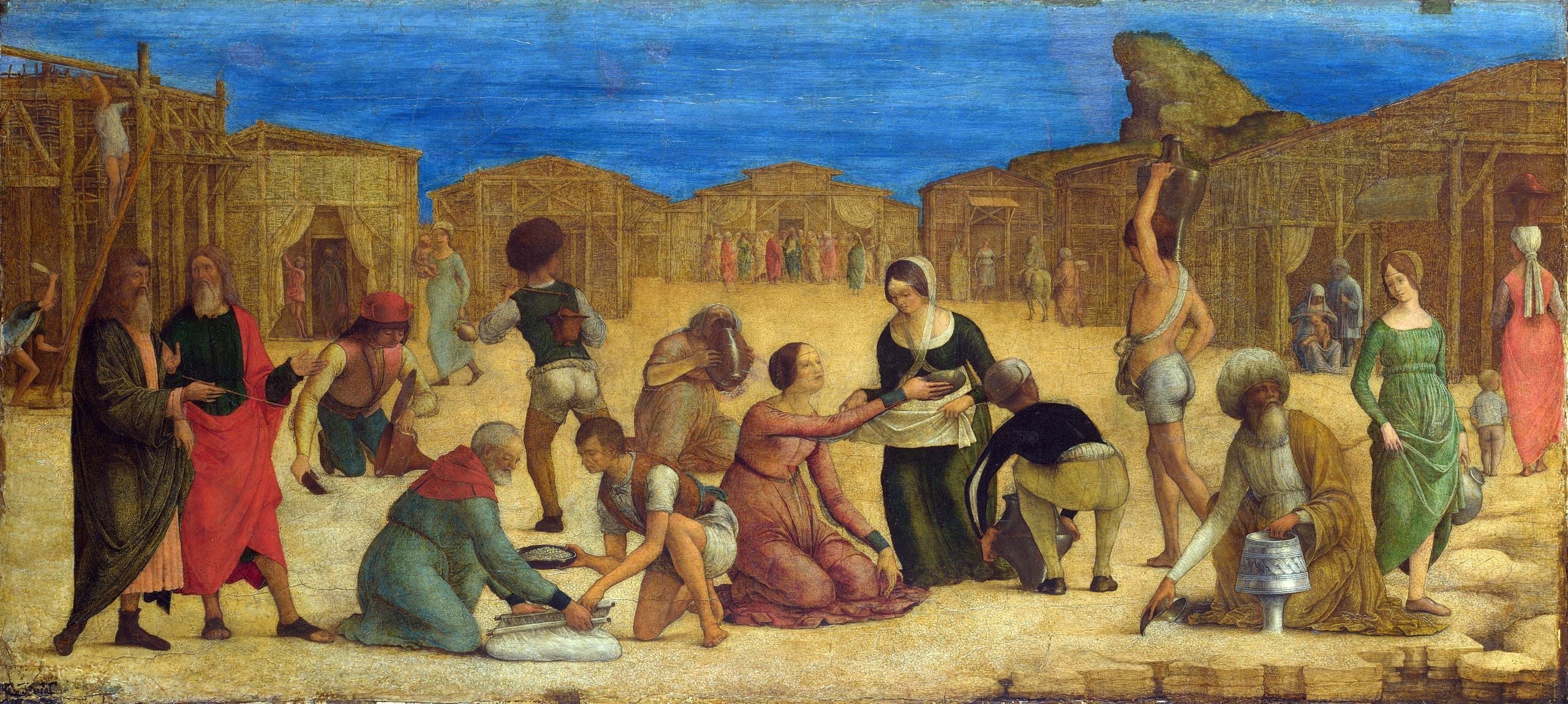 Les Israélites ramassent la manne - Ercole de’ Roberti image 1 reproduction de peinture à l’huile