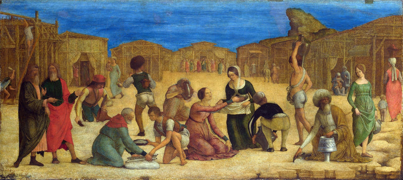 Die Israeliten sammeln das Manna - Ercole de’ Roberti