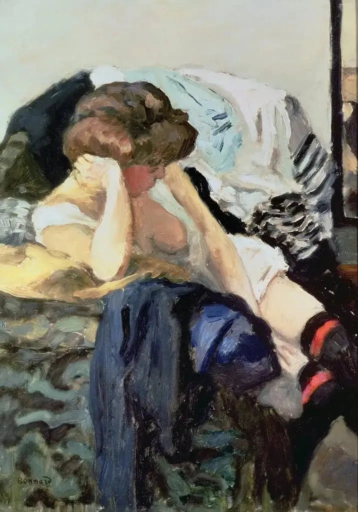 Die roten Strumpfhalter - Pierre Bonnard