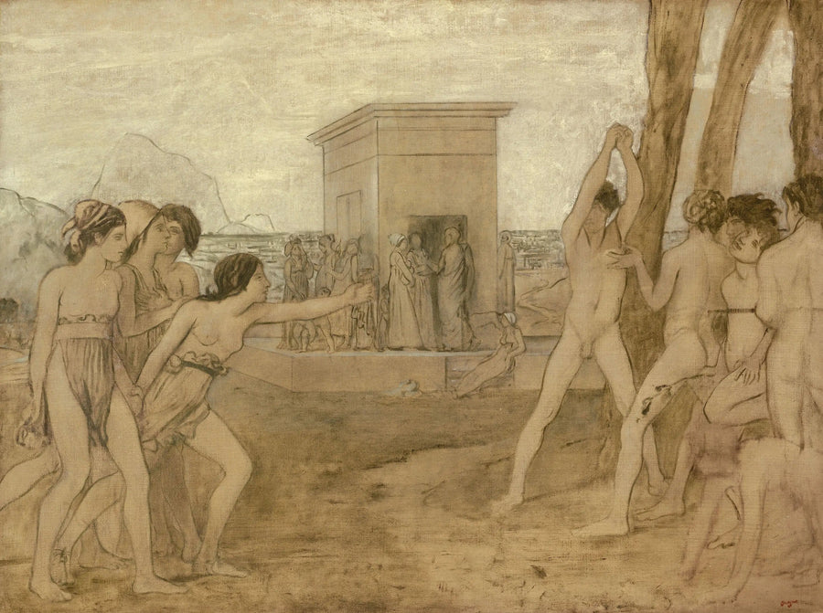 Die spartanischen Mädchen fordern die Jungen heraus - Edgar Degas