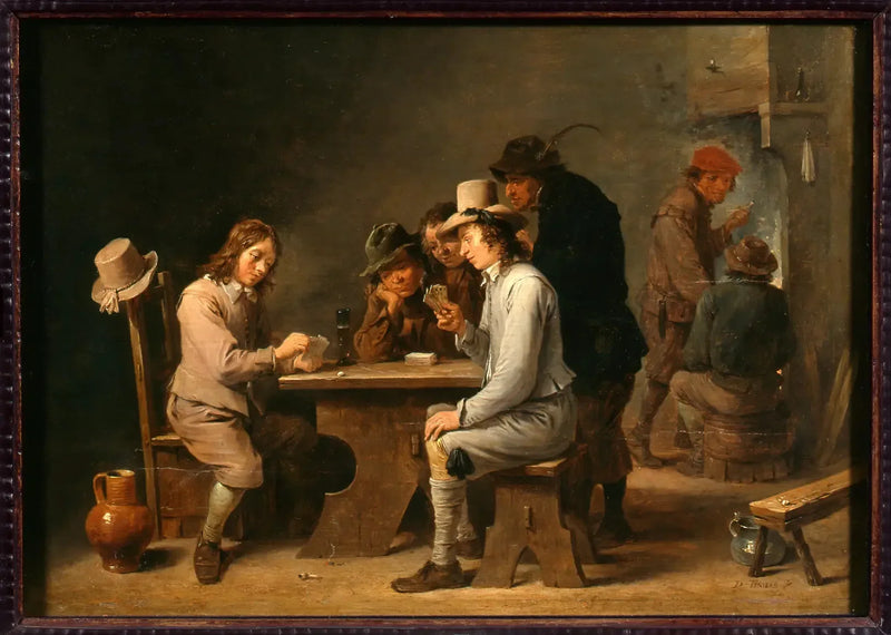 Die Spieler mit Karten - David Teniers der Jüngere