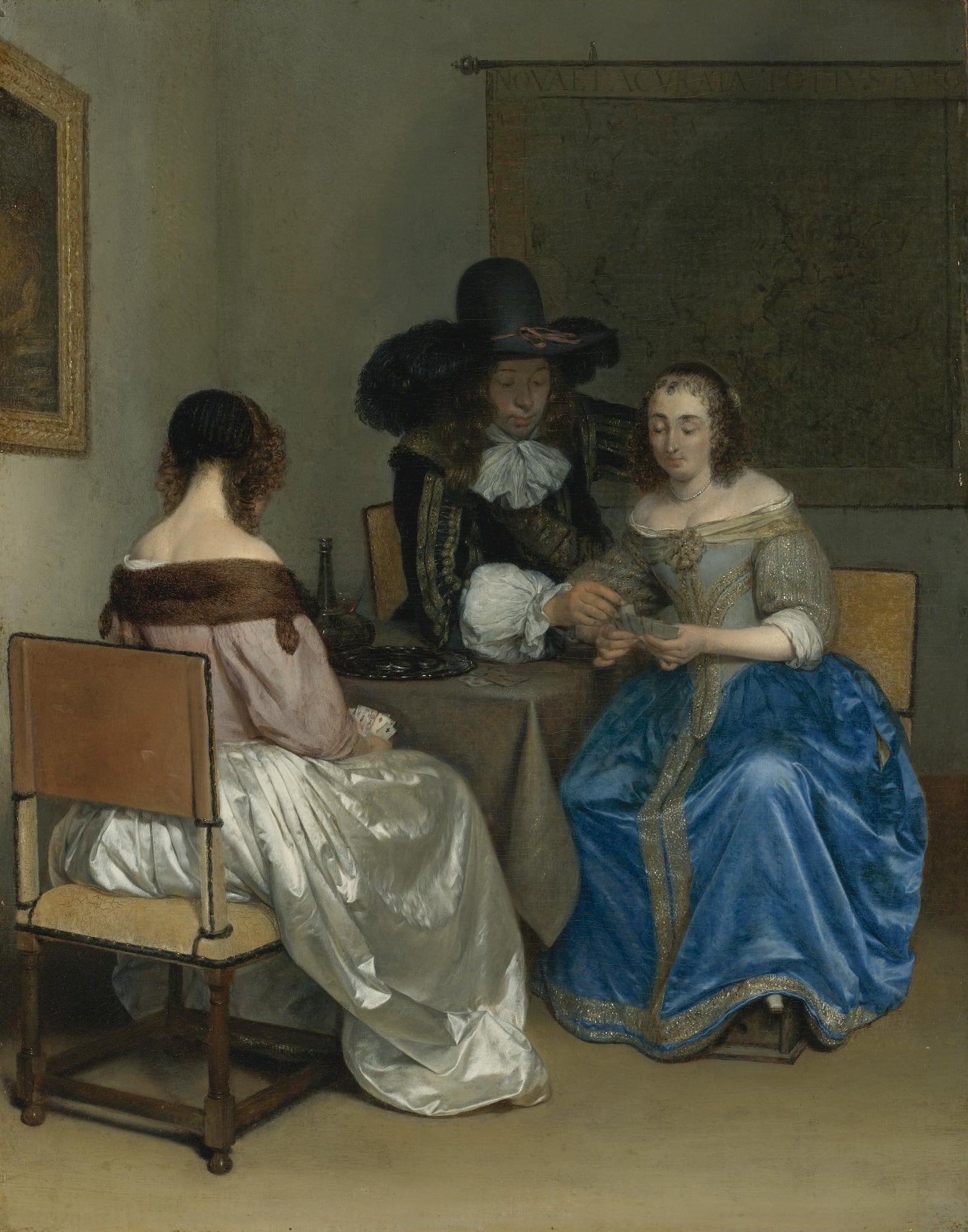 Les joueurs de cartes - Gerard ter Borch image 1 tableau peint à l’huile sur toile