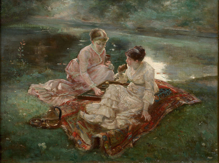 Die Spielerinnen beim Jacquet - Marie Bracquemond
