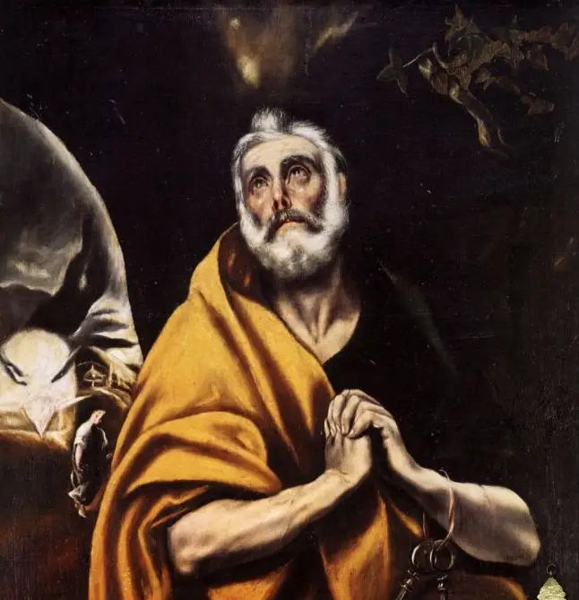 Les larmes de saint Pierre - El Greco image 1 copie peinte à la main à l’huile