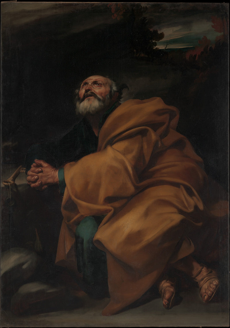 Die Tränen des heiligen Petrus - Jusepe de Ribera