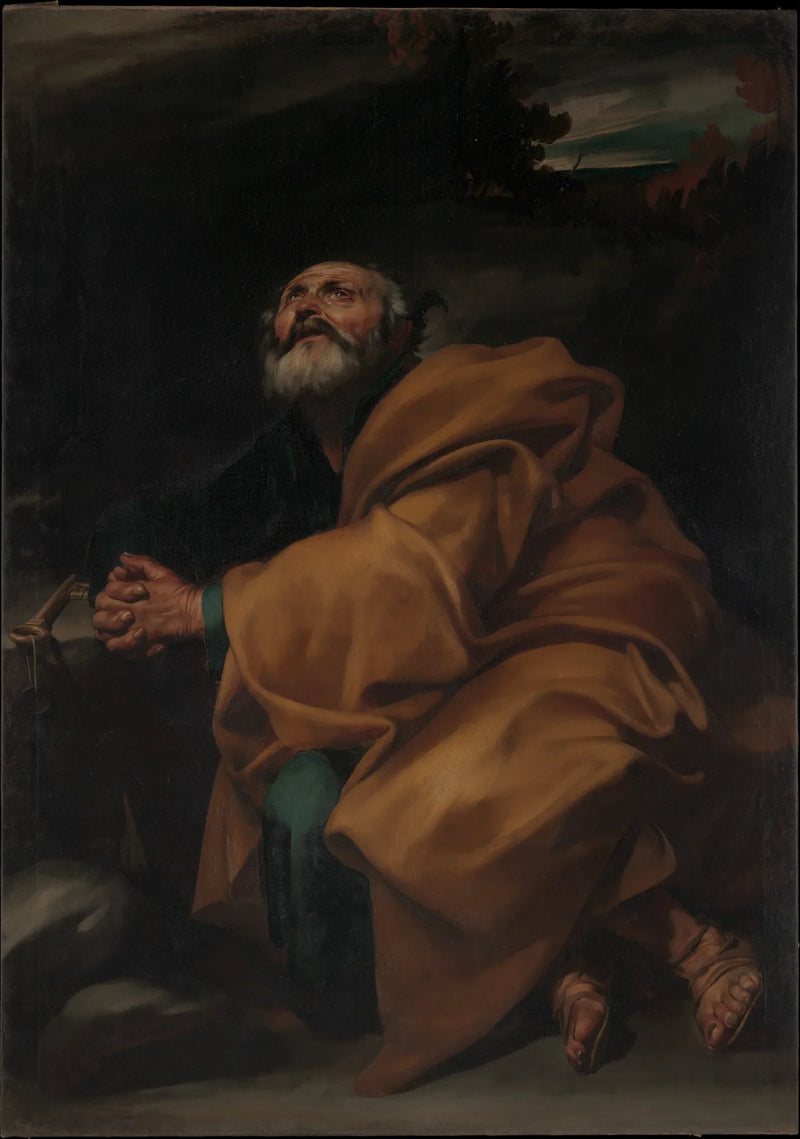 Die Tränen des heiligen Petrus - Jusepe de Ribera