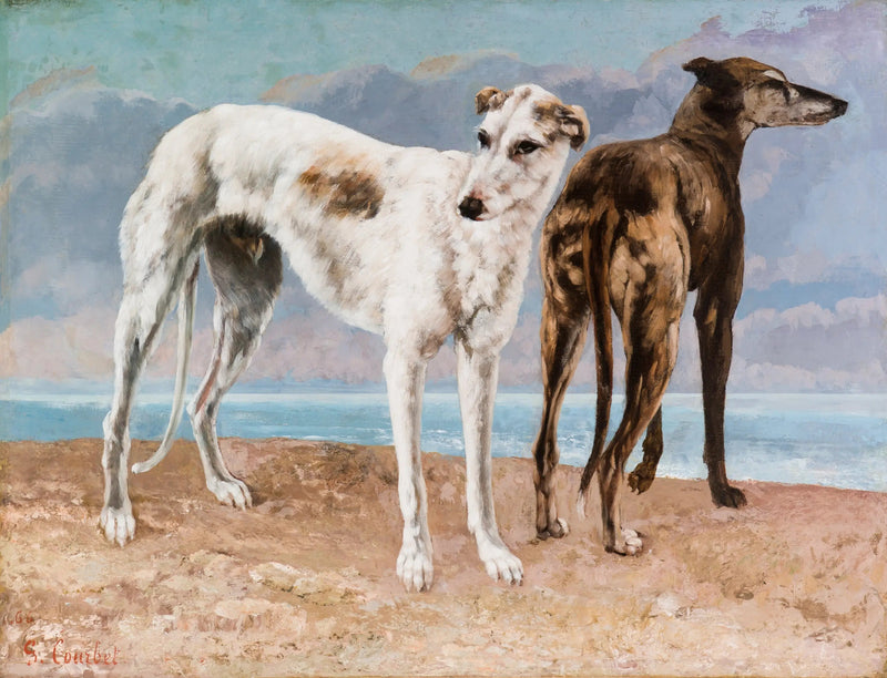 Die Windhunde des Grafen von Choiseul - Gustave Courbet
