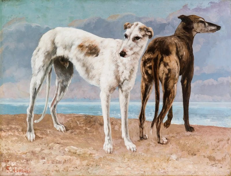 Die Windhunde des Grafen von Choiseul - Gustave Courbet