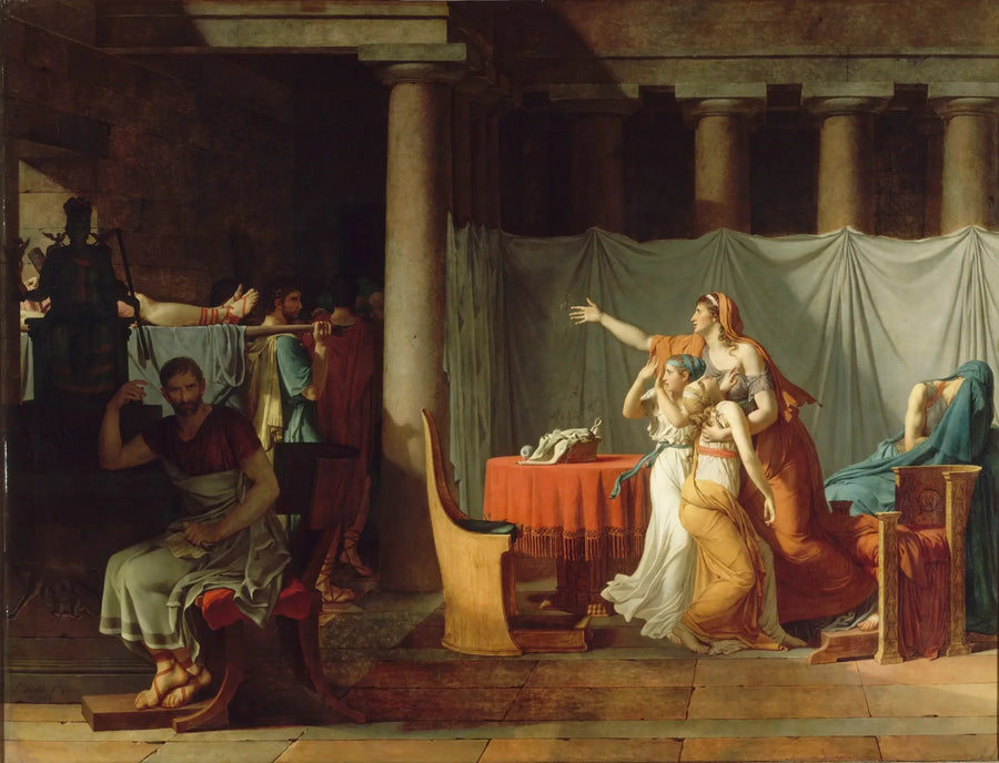 Die Liktoren bringen Brutus die Leichname seiner Söhne - Jacques-Louis David