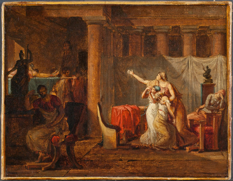 Die Liktoren bringen Brutus die Leichname seiner Söhne - Jacques-Louis David