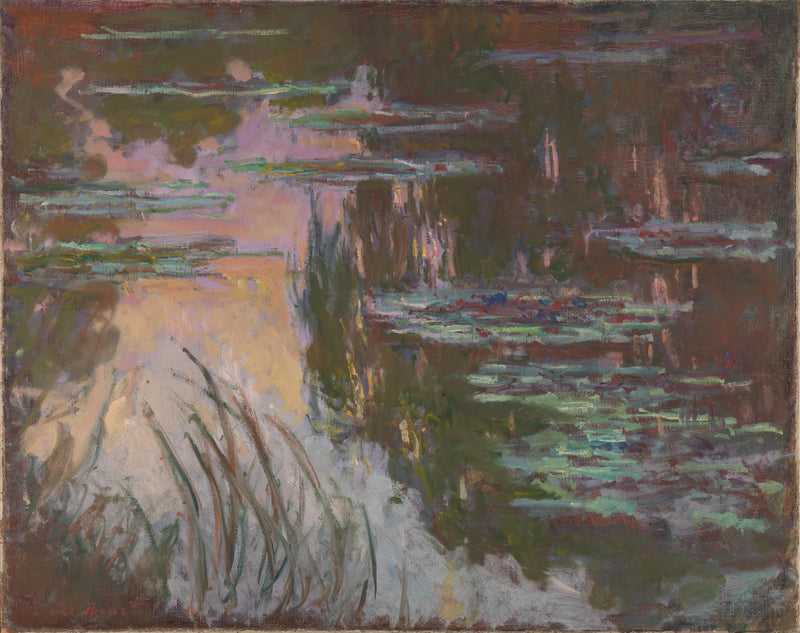 Die Seerosen, der Sonnenuntergang - Claude Monet