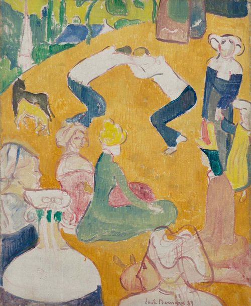 Die bretonischen Ringer - Émile Bernard