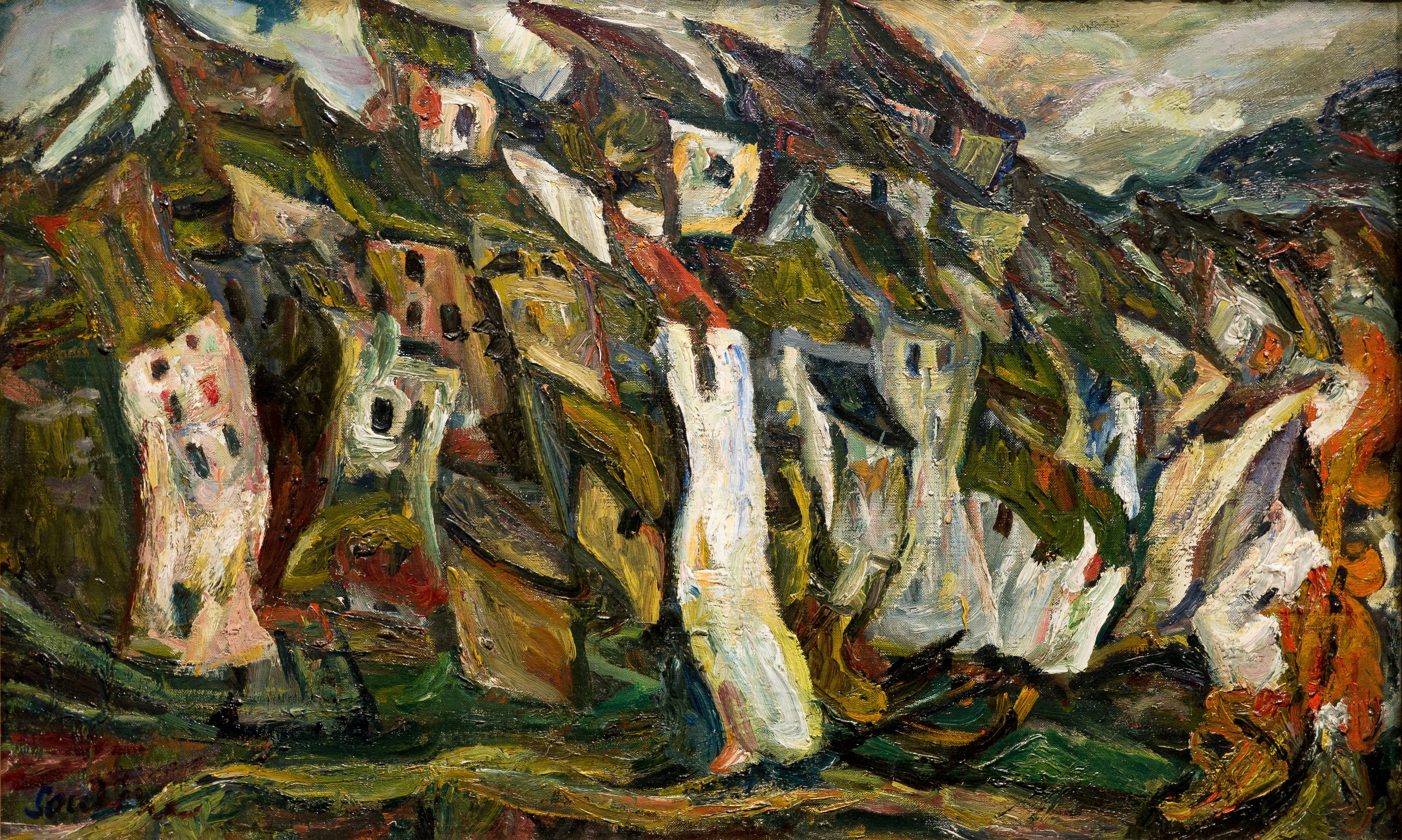 Les Maisons - Chaïm Soutine image 1 tableau peint à l’huile sur toile
