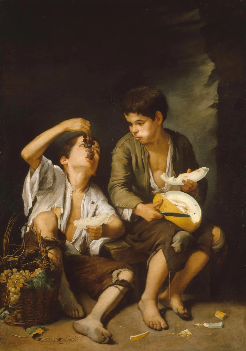 Die Melonen- und Weinesser - Bartolomé Esteban Murillo