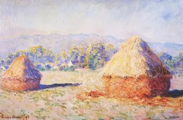 Die Weizenfelder im Sonnenlicht, der Effekt des Morgens - Claude Monet