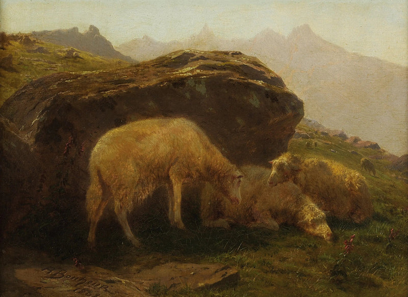 Die Schafe auf einem Hügel - Rosa Bonheur