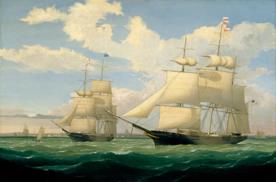 Die Schiffe „Winged Arrow“ und „Southern Cross“ im Hafen von Boston - Fitz Henry Lane
