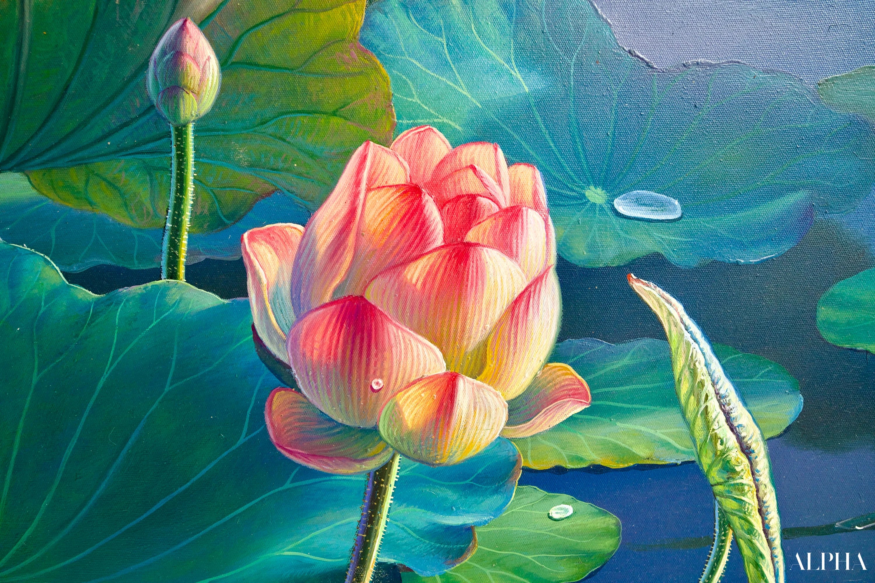 Les Nénuphars II | 160 x 100 cm Reproductions de tableaux à la peinture à l’huile