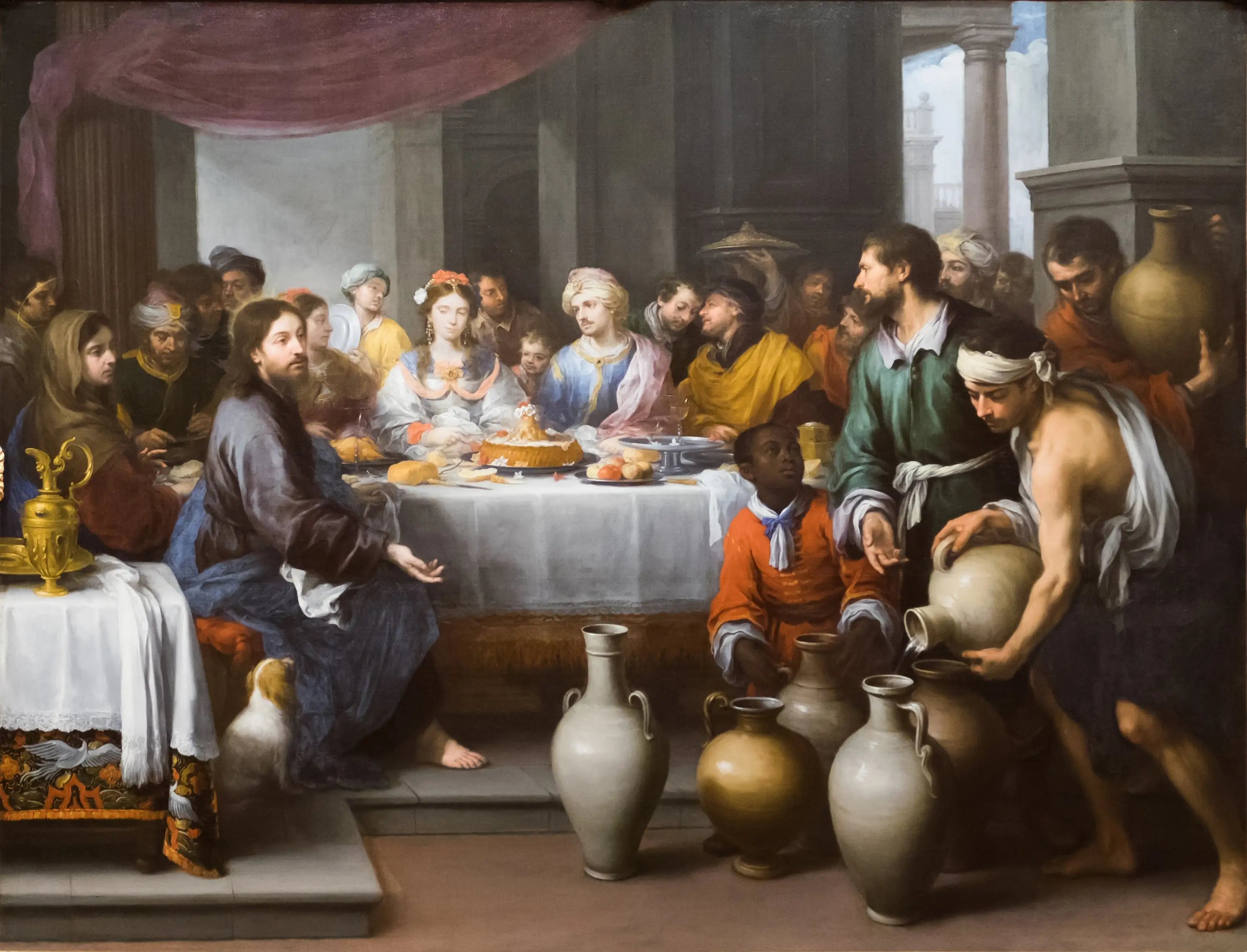 Les Noces de Cana - Bartolomé Esteban Murillo image 1 tableau peint à l’huile sur toile