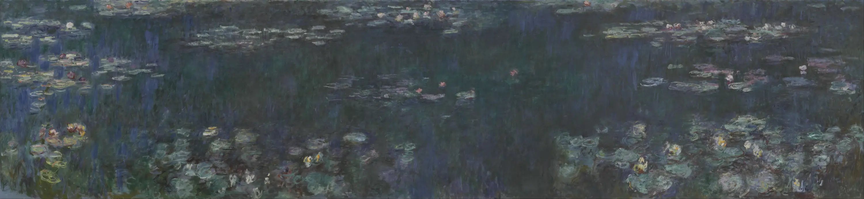 Les Nymphéas : Reflets verts - Claude Monet image 1 reproduction de peinture à l’huile