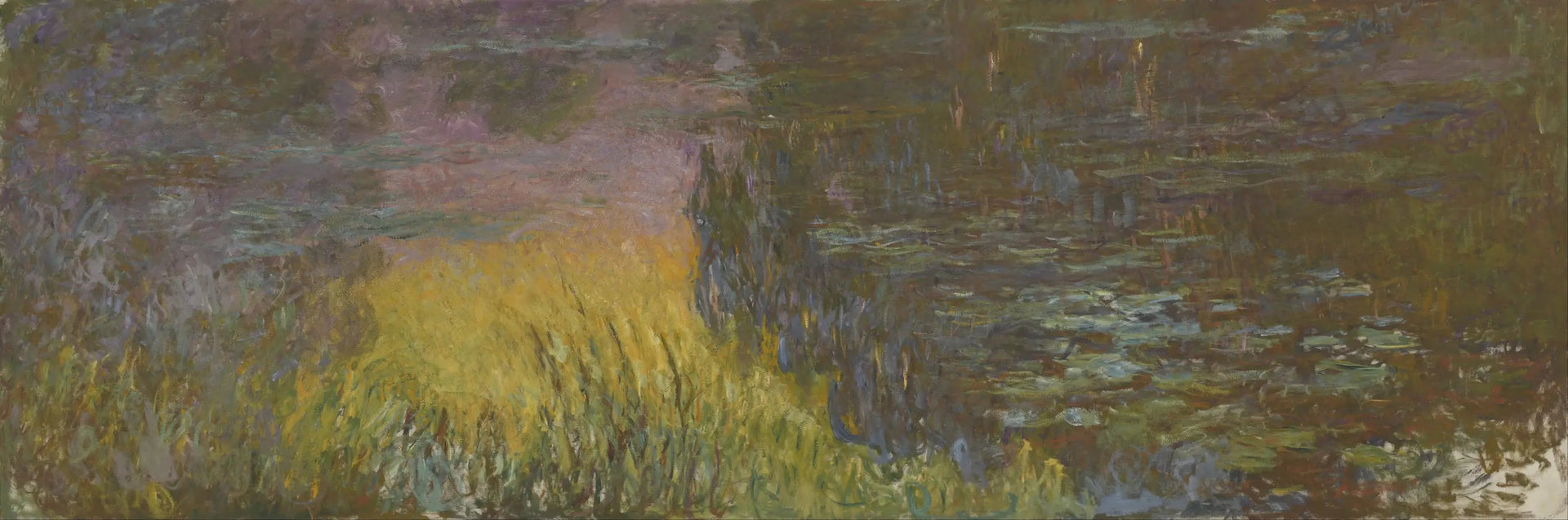 Les Nymphéas : Soleil couchant - Claude Monet image 1 copie peinte à la main à l’huile