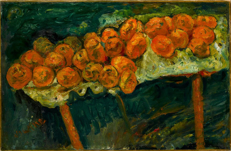 Die Orangen auf grünem Hintergrund - Chaim Soutine