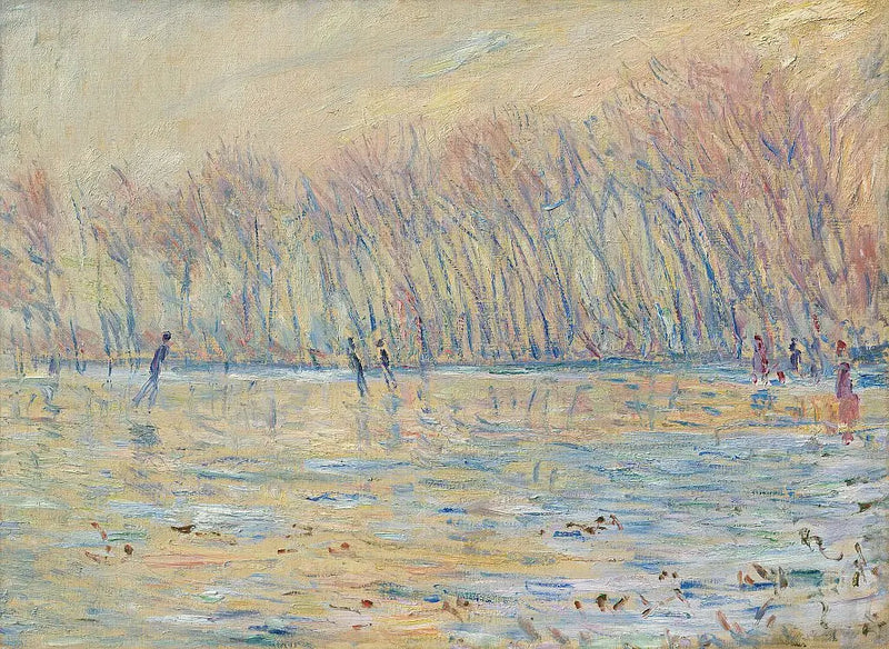 Die Schlittschuhläufer in Giverny - Claude Monet