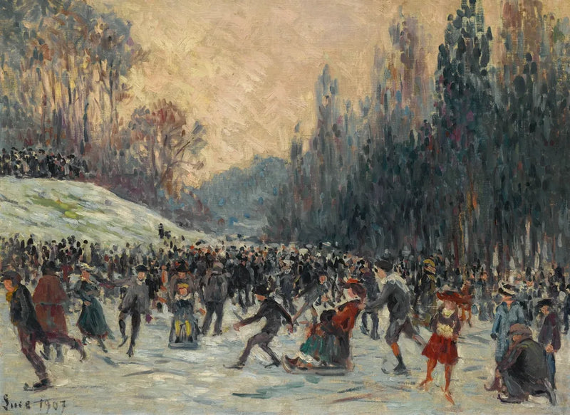Die Eisläufer - Maximilien Luce