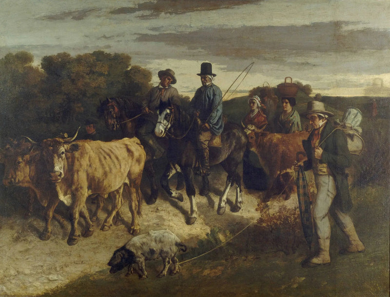 Die Bauern von Flagey, die vom Markt zurückkehren - Gustave Courbet