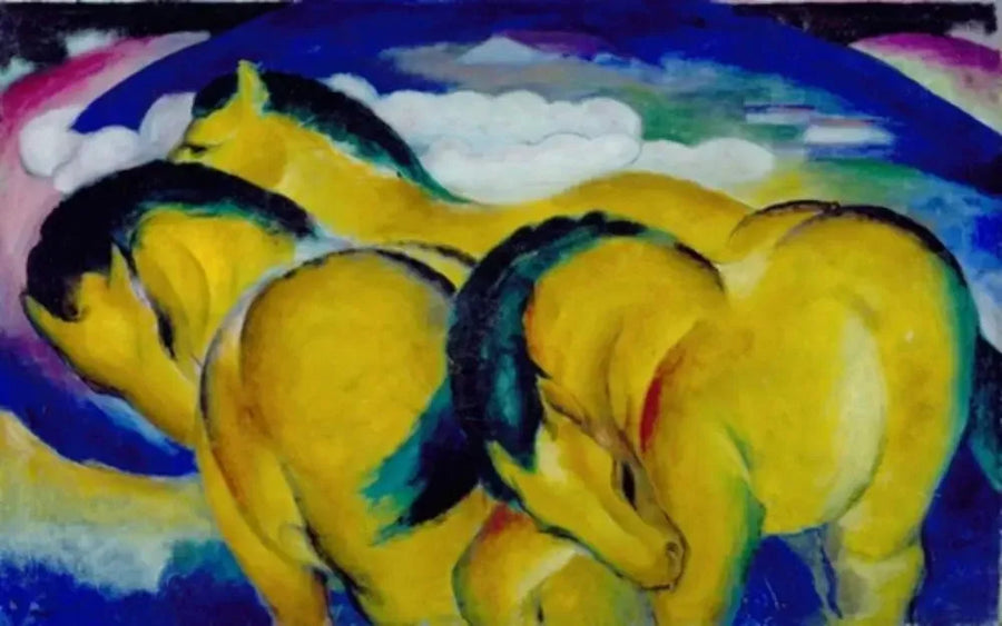 Die kleinen gelben Pferde - Franz Marc