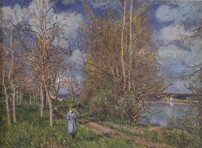 Die kleinen Wiesen im Frühling, Von - Alfred Sisley