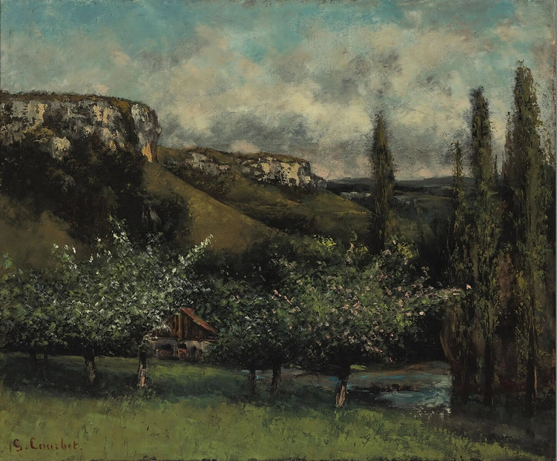 Die Apfelbäume des Vaters Courbet in Ornans - Gustave Courbet