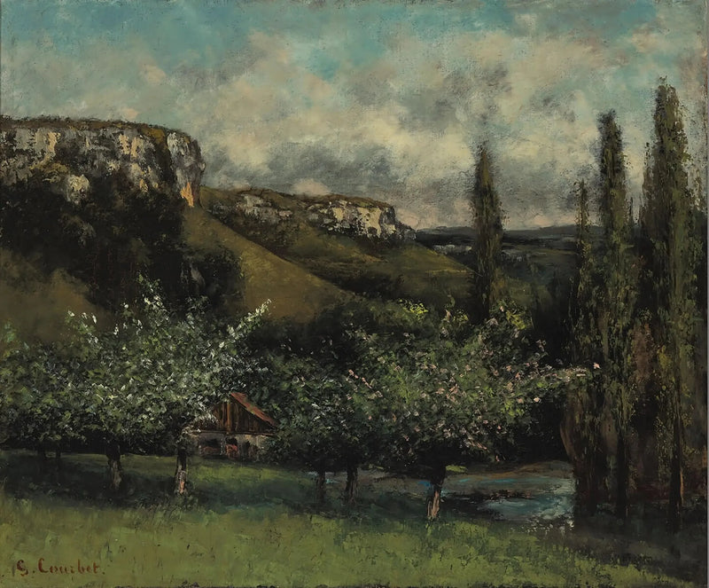 Die Apfelbäume des Vaters Courbet in Ornans - Gustave Courbet
