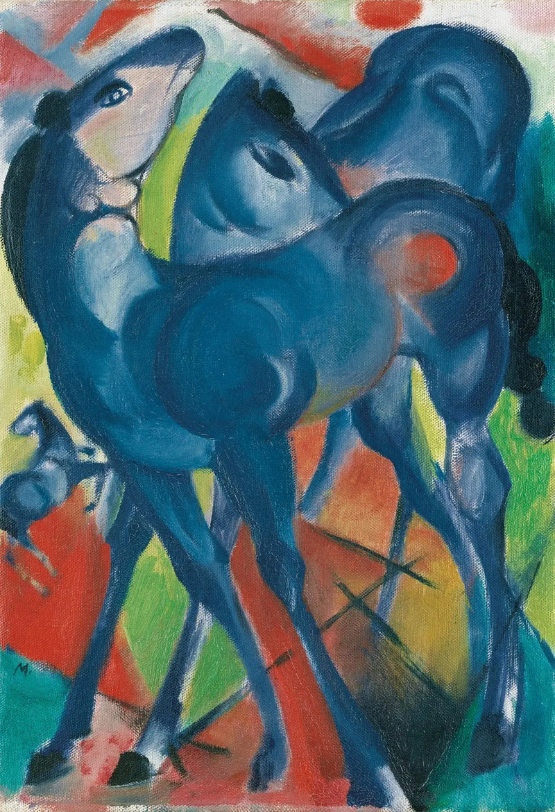 Die blauen Fohlen - Franz Marc