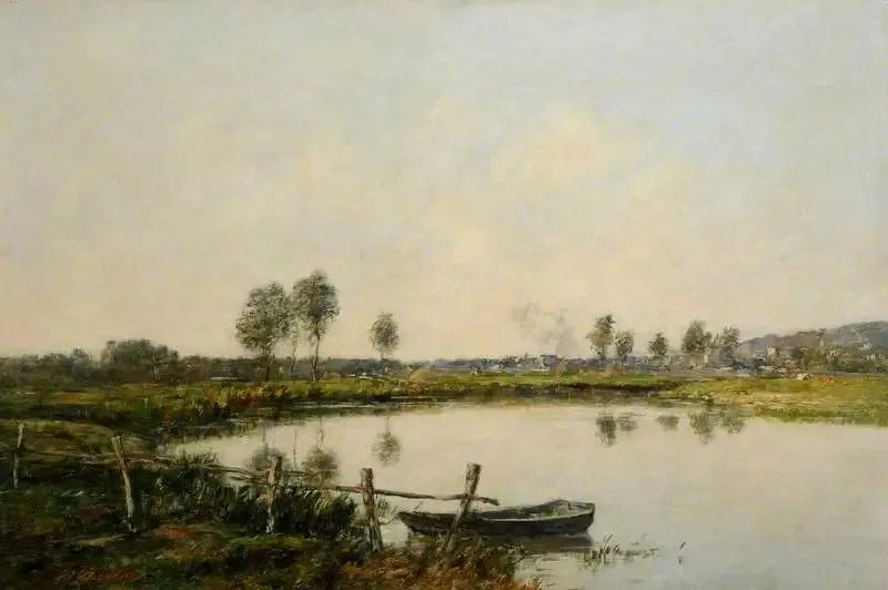 Die feuchten Wiesen von Deauville, Frankreich - Eugène Boudin
