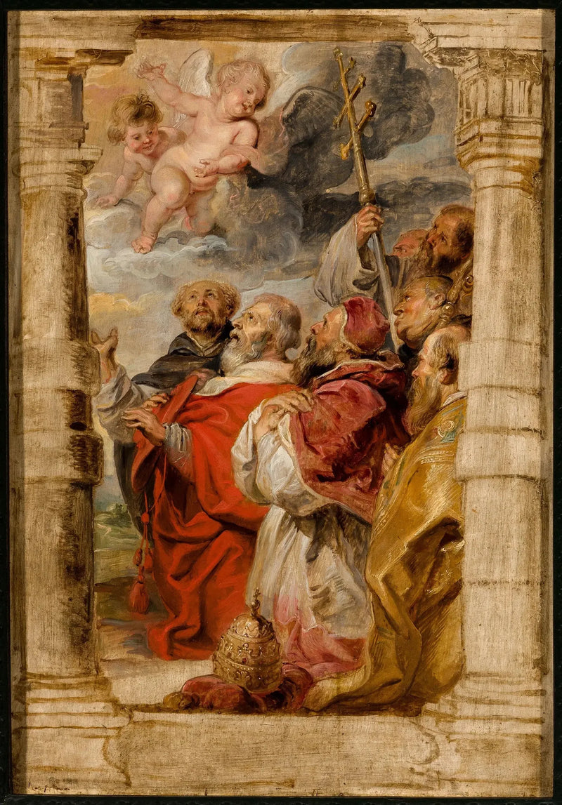 Die Fürsten der Kirche, die die Eucharistie verehren - Peter Paul Rubens