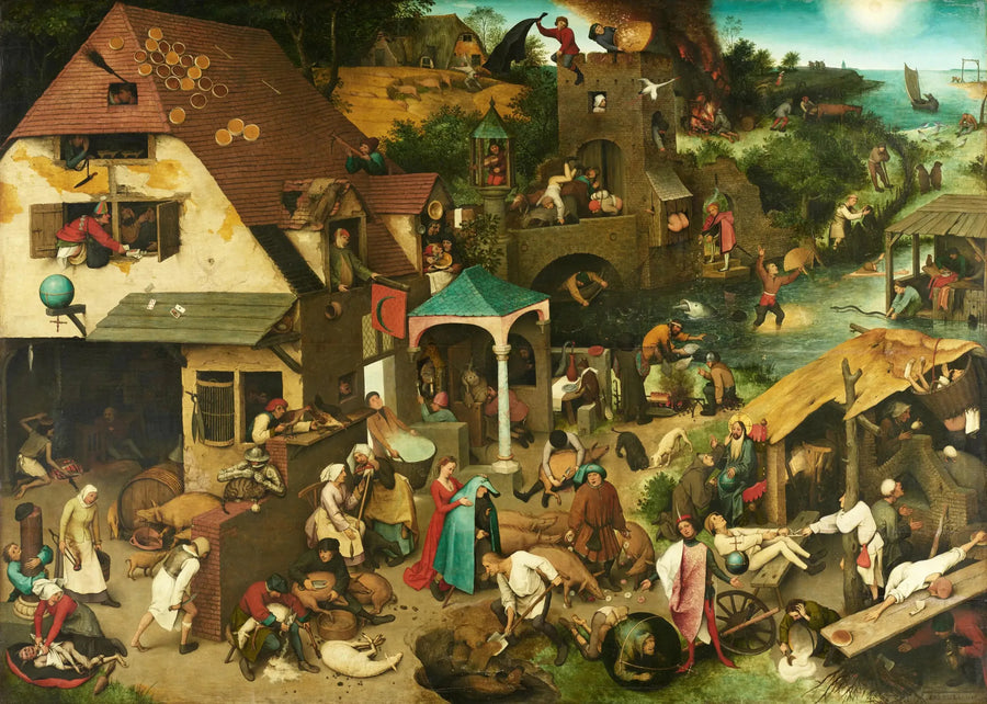 Die flämischen Sprichwörter - Pieter Brueghel der Ältere