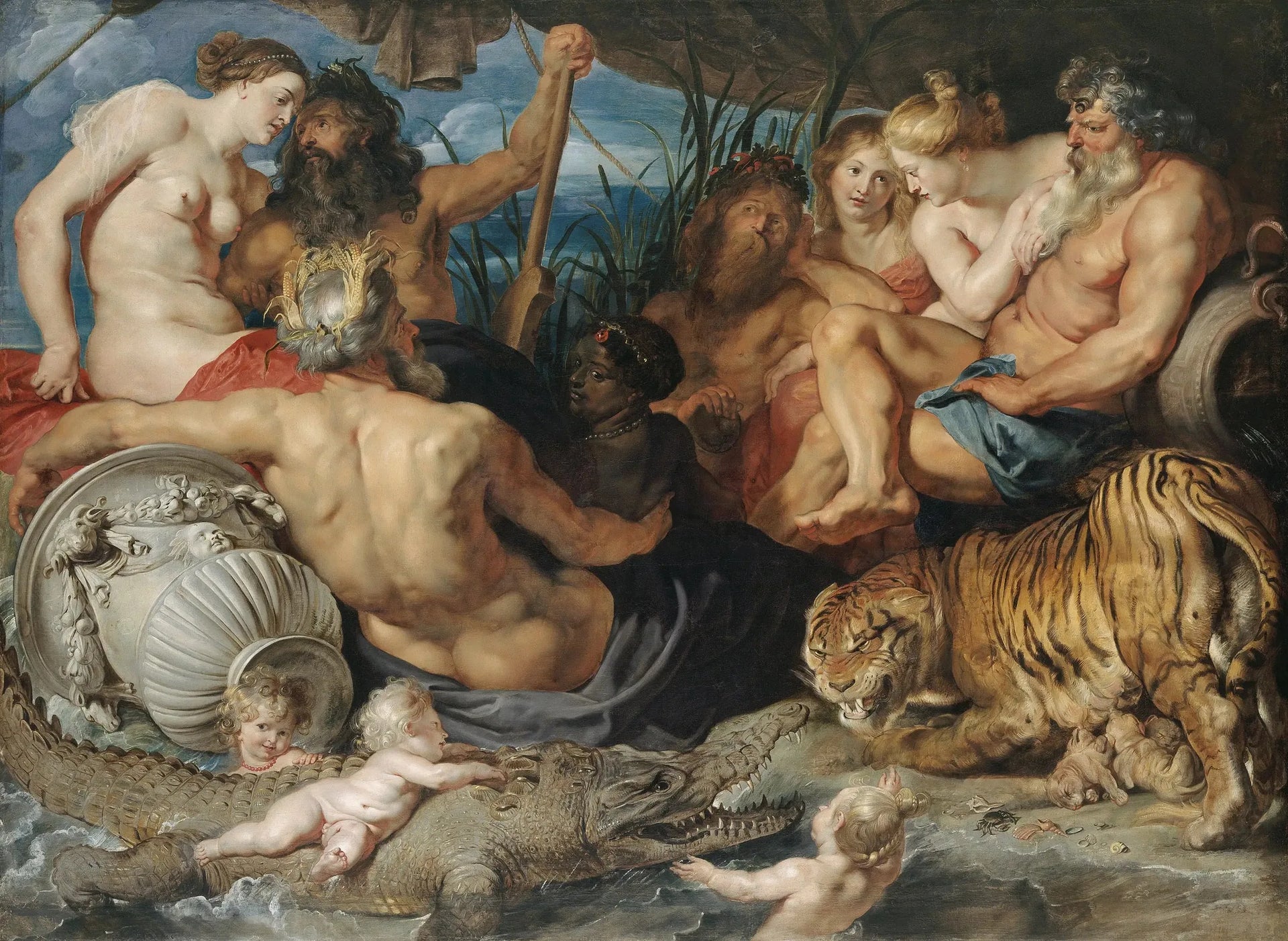 Les Quatre Fleuves du Paradis - Peter Paul Rubens image 1 copie de tableau peinte à la main