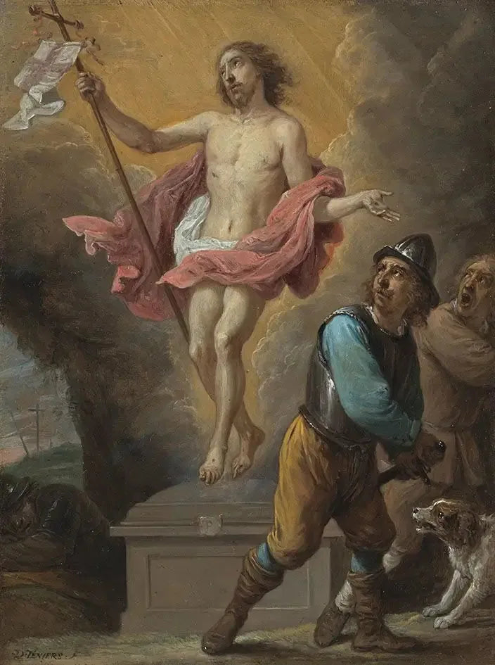 Die fünfzehn Geheimnisse des Rosenkranzes : die Auferstehung Christi - David Teniers der Jüngere