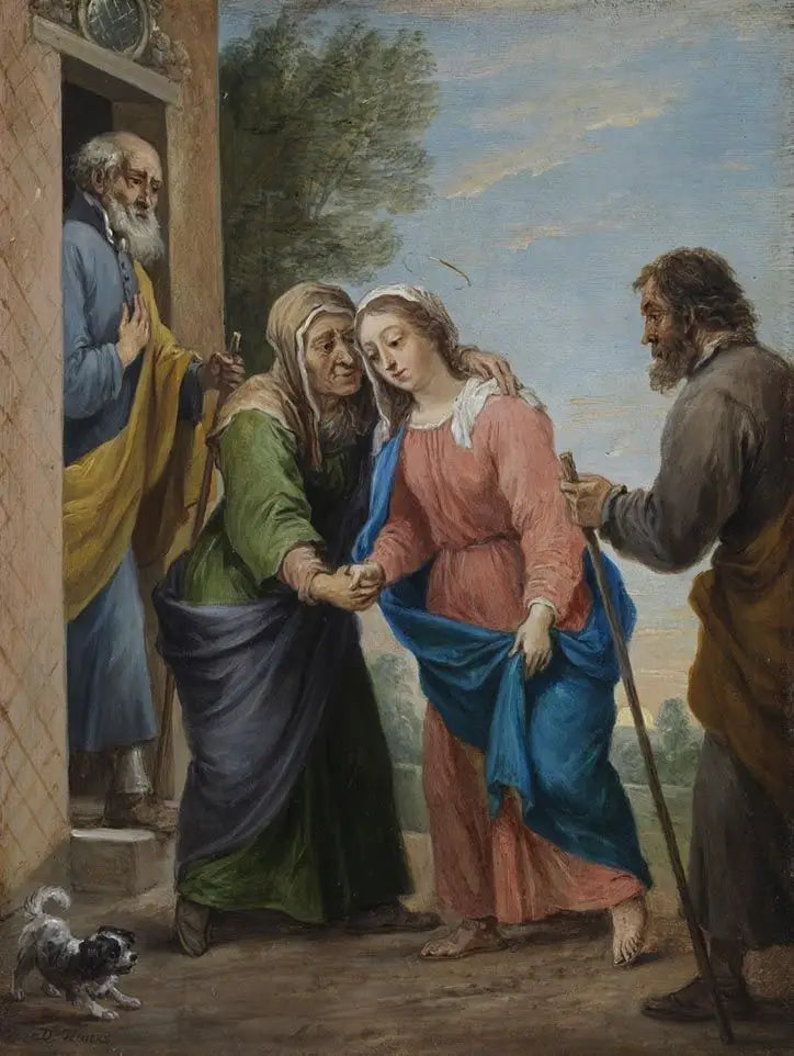 Die fünfzehn Geheimnisse des Rosenkranzes : die Visitation - David Teniers der Jüngere