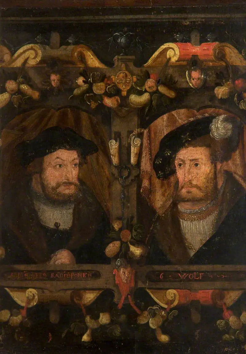 Die Reformer Radisponen und G. Wolf (Frédéric „der Weise“, 1463–1525, und Johannes I., „der Beständige“, 1468–1532) - Lucas Cranach der Ältere