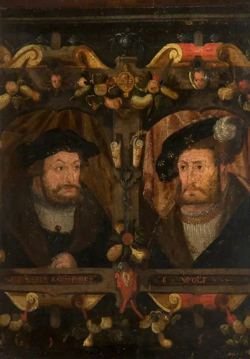 Die Reformer Radisponen und G. Wolf (Frédéric „der Weise“, 1463–1525, und Johannes I., „der Beständige“, 1468–1532) - Lucas Cranach der Ältere
