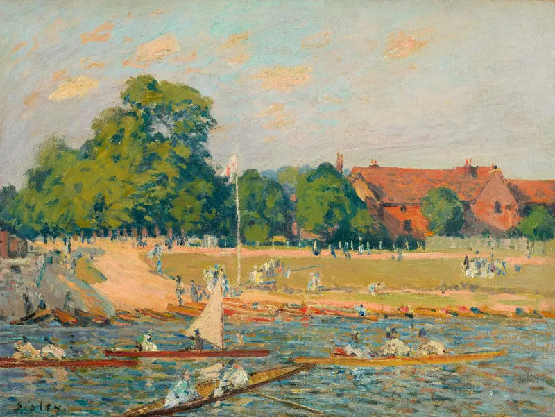 Die Regatten in Hampton Court - Alfred Sisley
