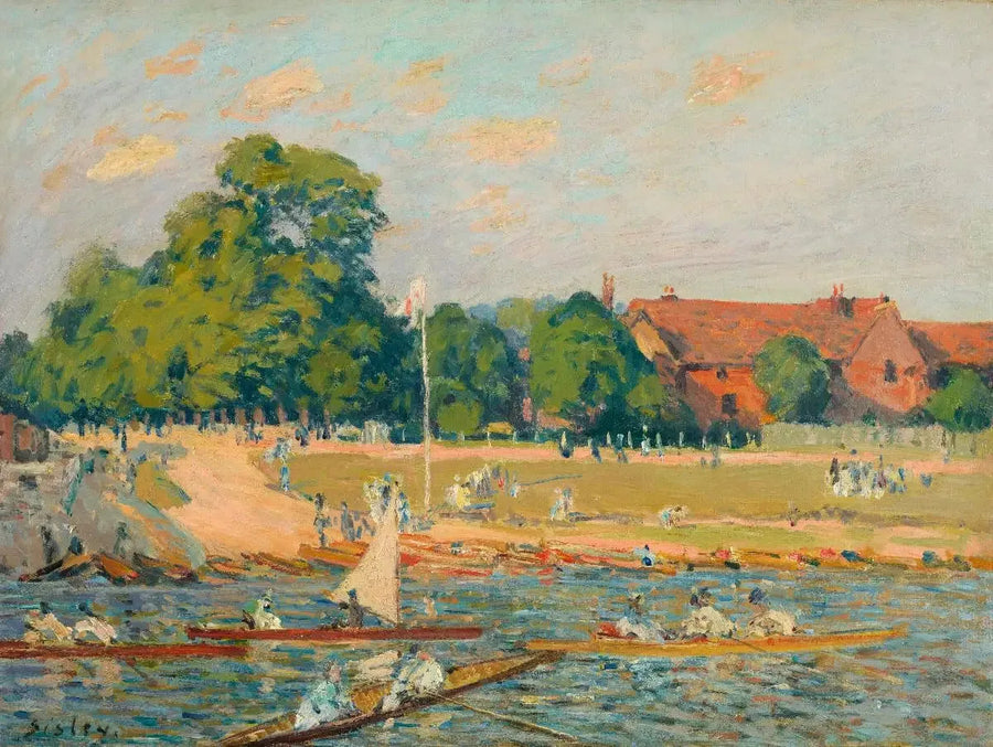 Die Regatten in Hampton Court - Alfred Sisley
