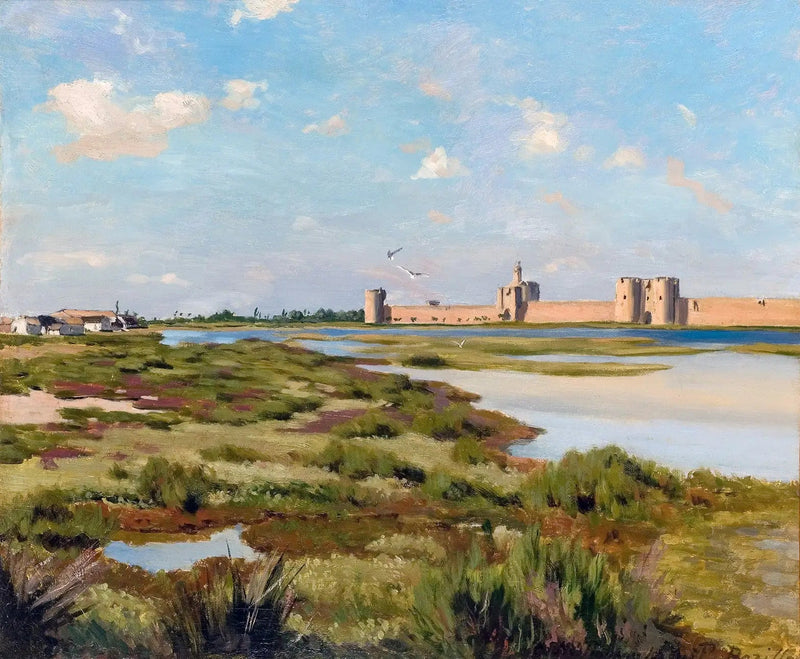 Die Stadtmauern von Aigues-Mortes - Frédéric Bazille