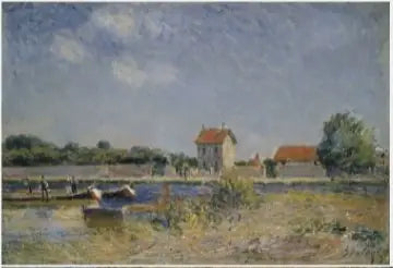 Die Ufer des Kanals von Loing in Saint-Mammès - Alfred Sisley