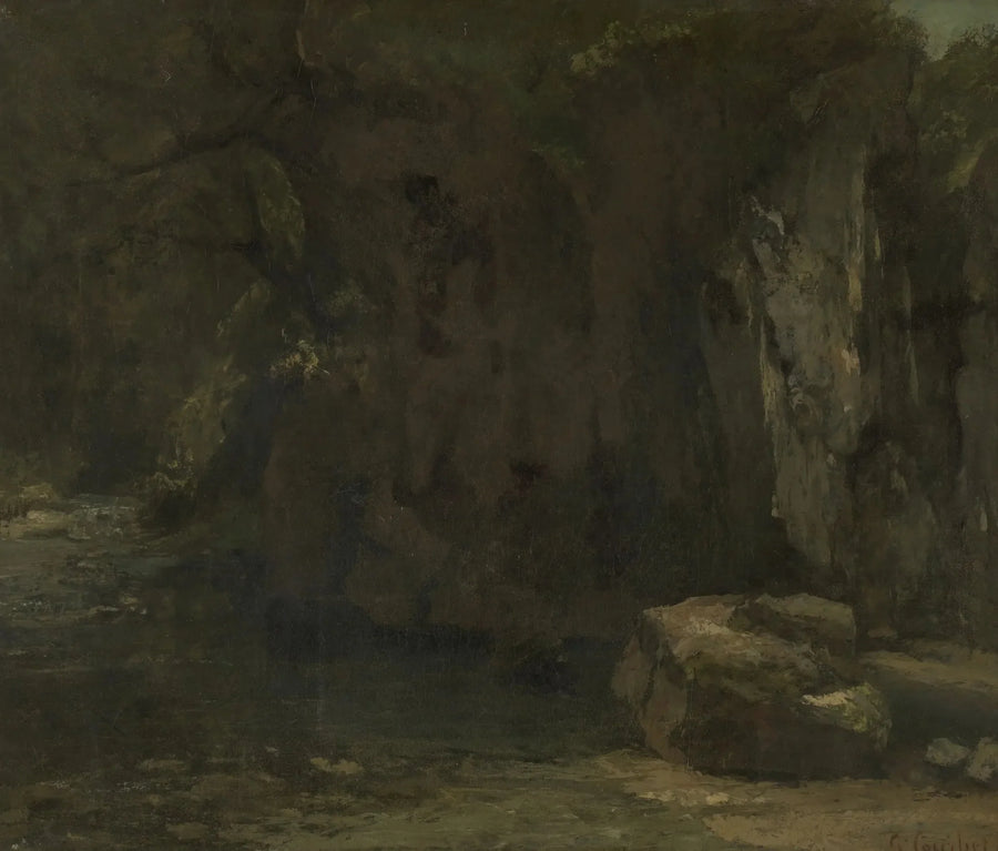 Die Felsen der Loue - Gustave Courbet