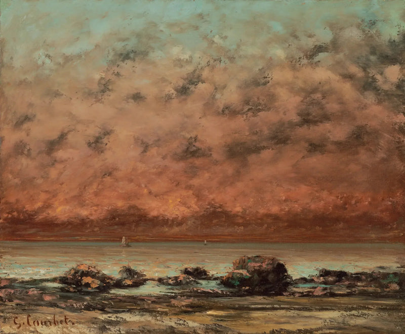 Die schwarzen Felsen von Trouville - Gustave Courbet